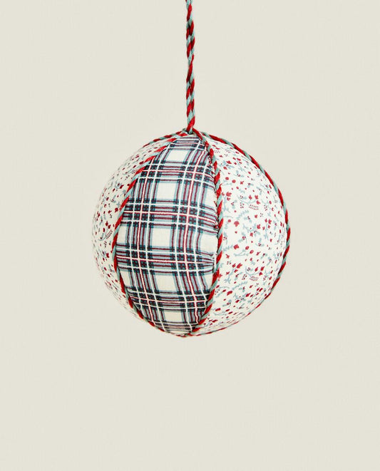 CHRISTMAS PATCHWORK BAUBLE DECORATION
