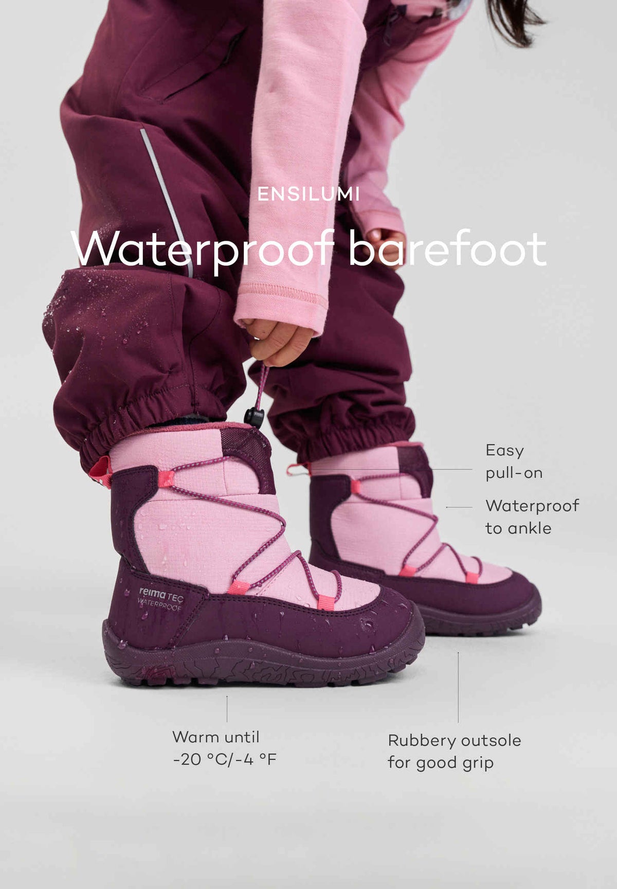 Kids' barefoot winter boots Ensilumi Kids