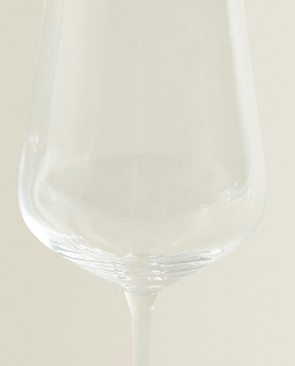 BOHEMIA CRYSTAL GOLD-RIMMED WINE GLASS