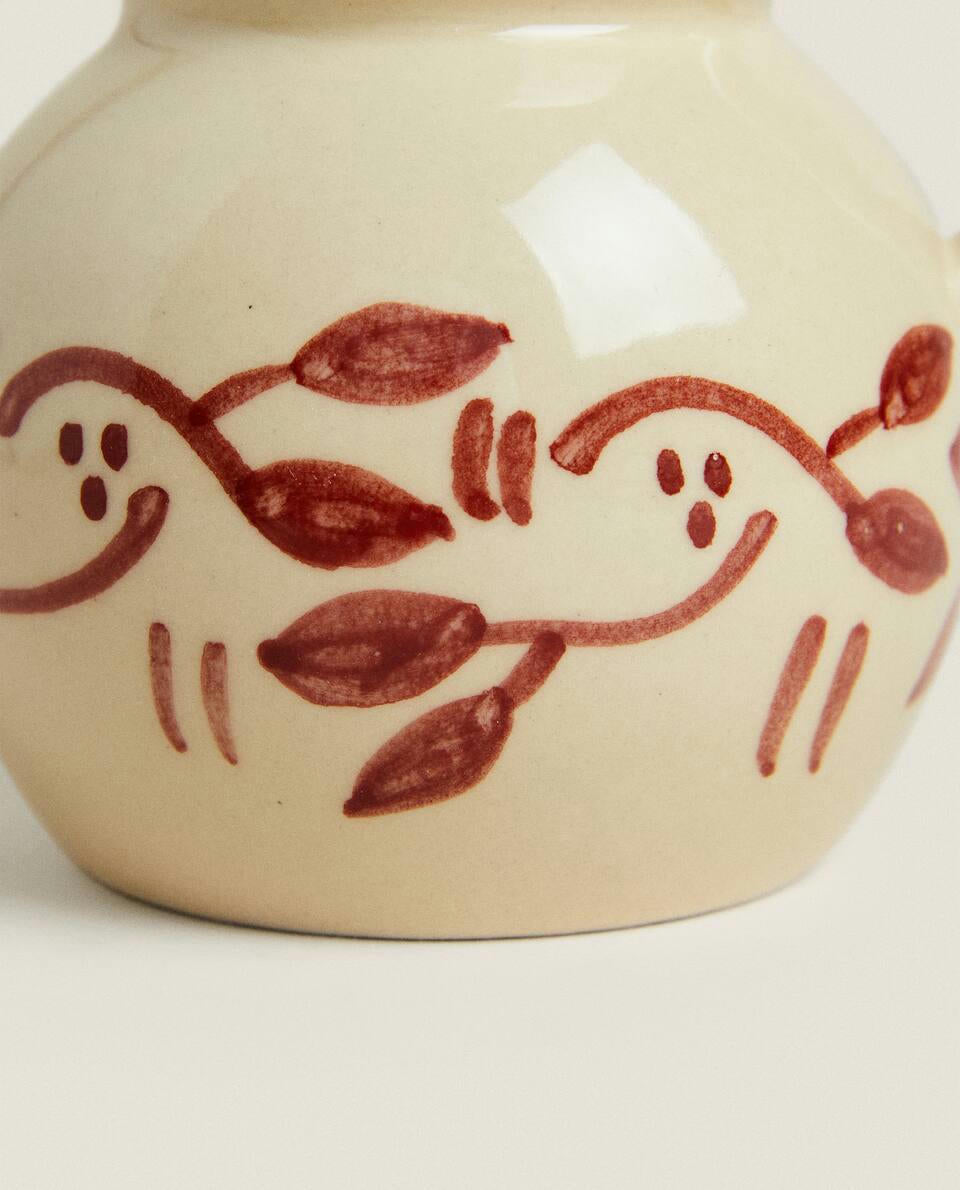 PAINTED CERAMIC CHRISTMAS JUG