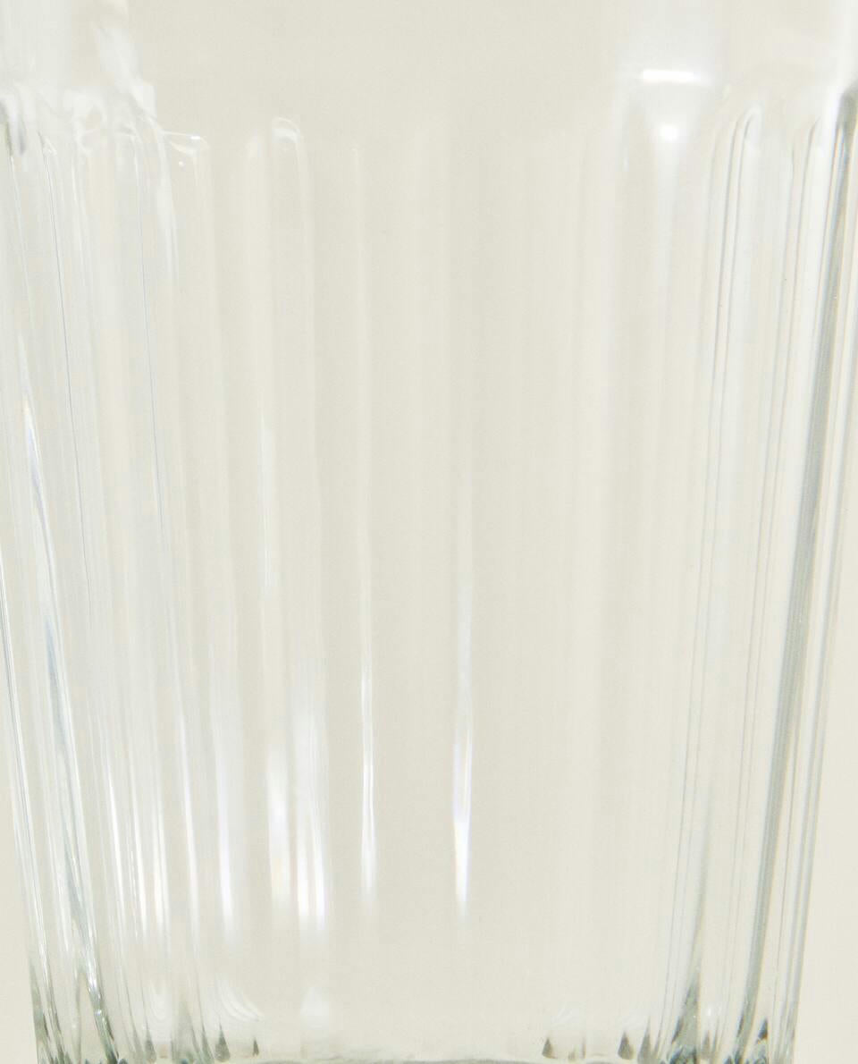 RAISED DESIGN GLASS TUMBLER