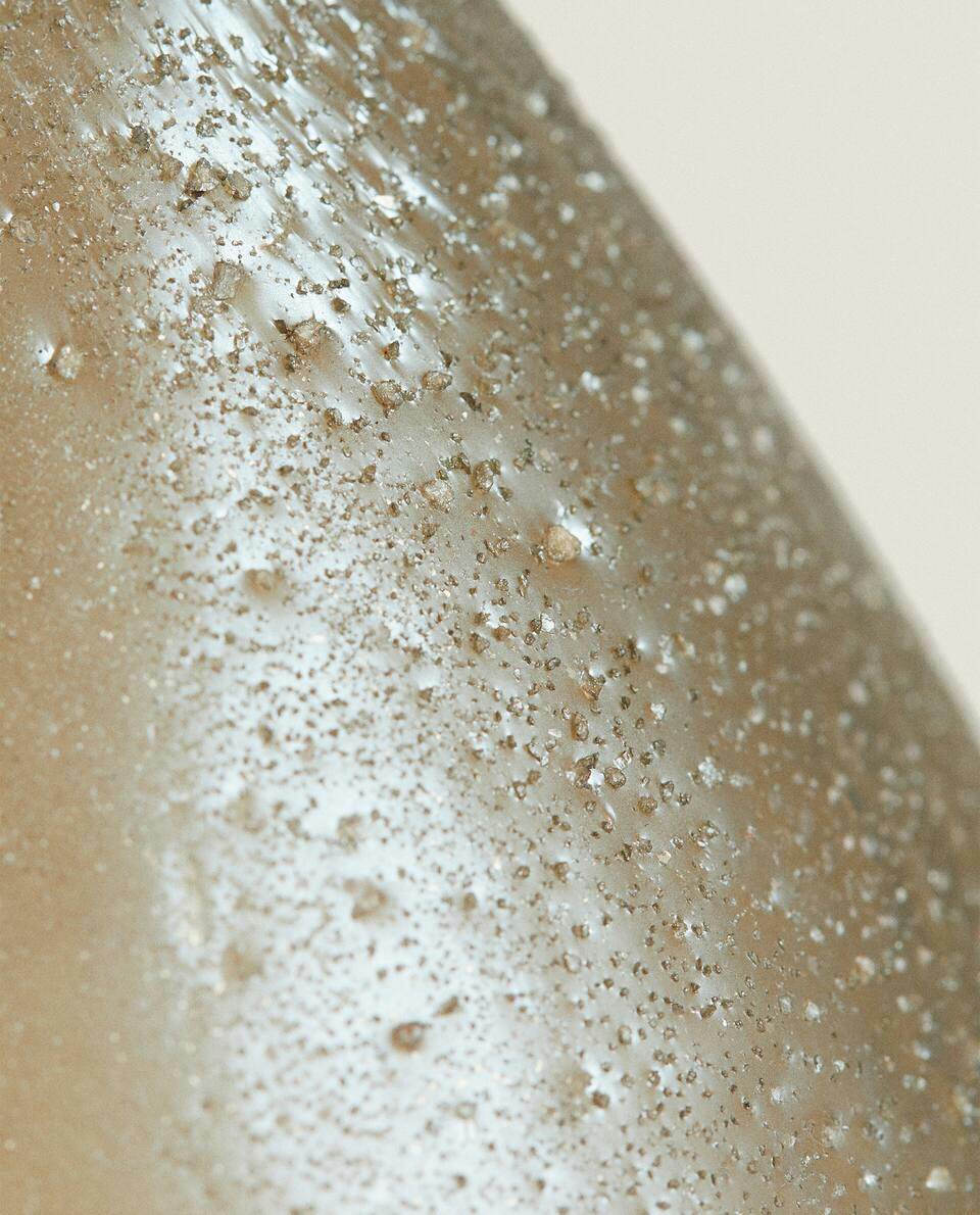 MERCURISED GLASS CHRISTMAS PEAR DECORATION