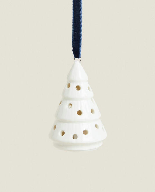 CHRISTMAS TREE PORCELAIN DECORATION