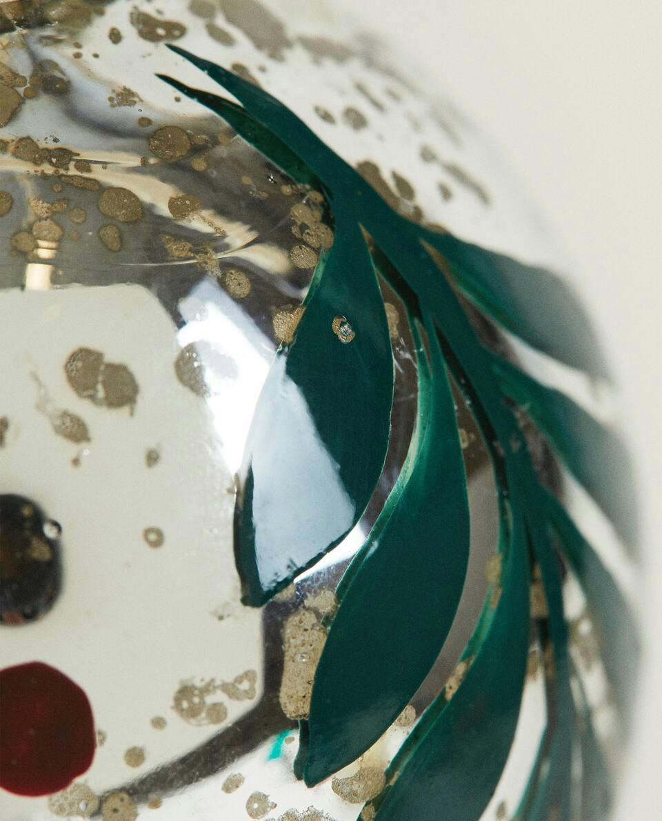 MERCURISED GLASS FLOWER CHRISTMAS DECORATION