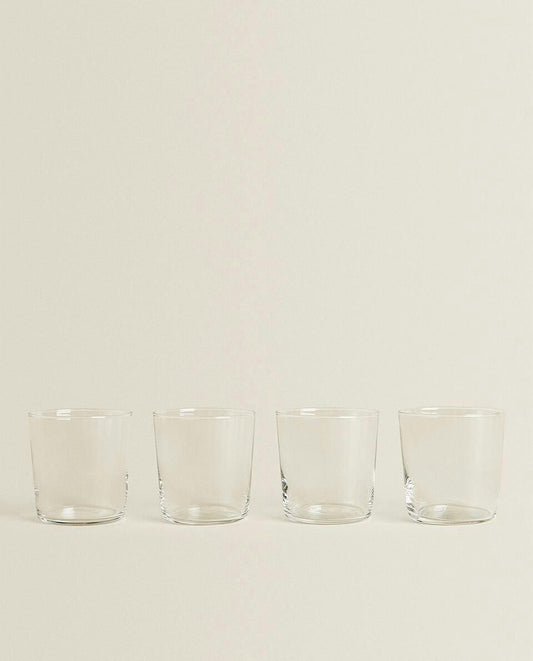 GLASS SOFT DRINK TUMBLERS (PACK OF 4)