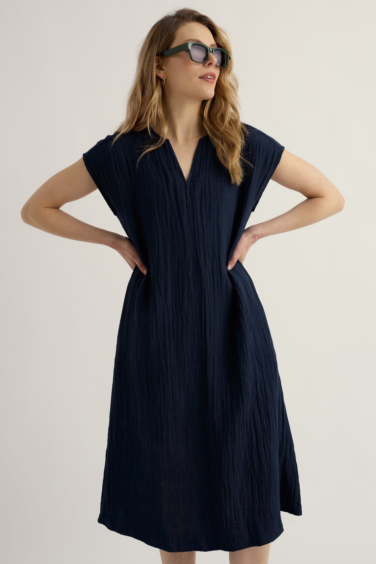 Sand Patterns Dress in GOTS-Certified Organic Cotton