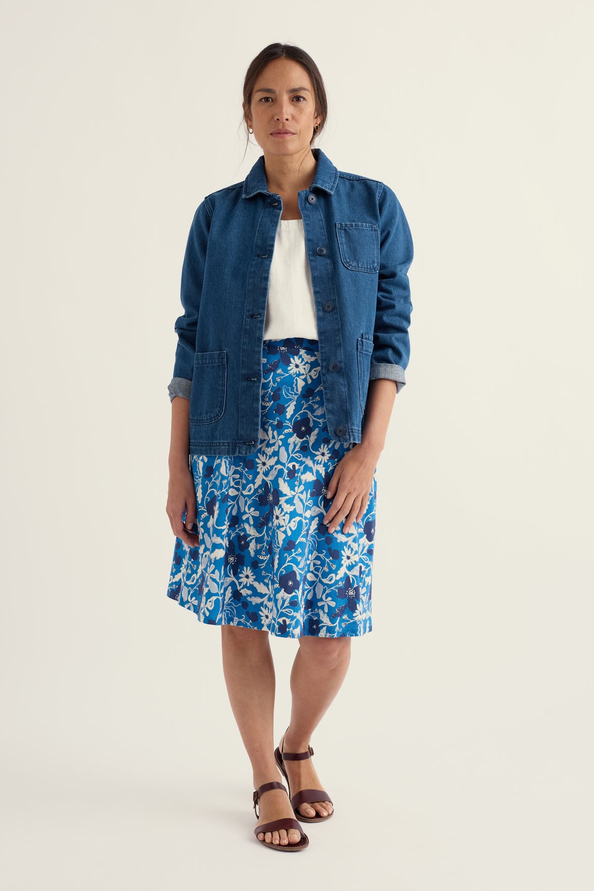 Rose A-Line Knee Length Skirt