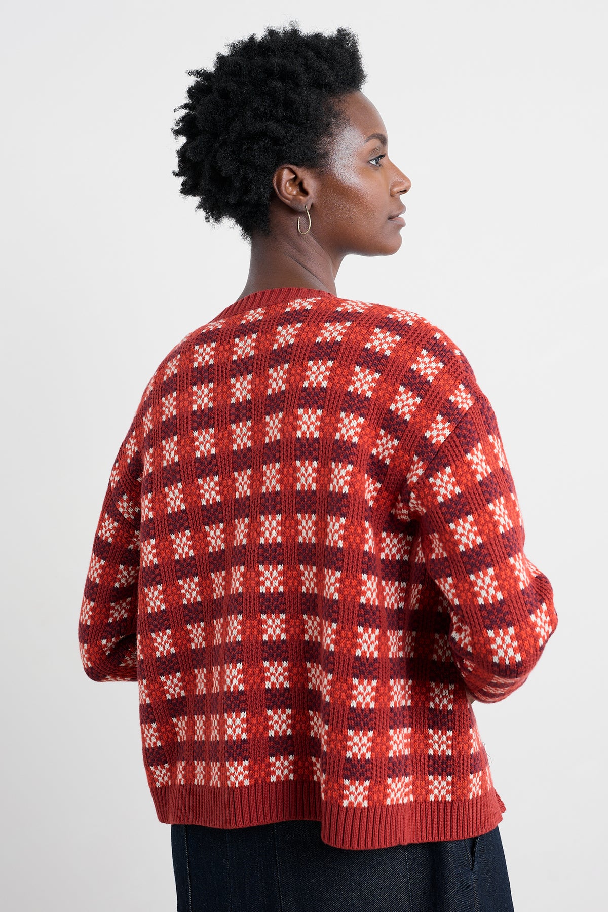 Kensa Organic Cotton Checked Cardigan