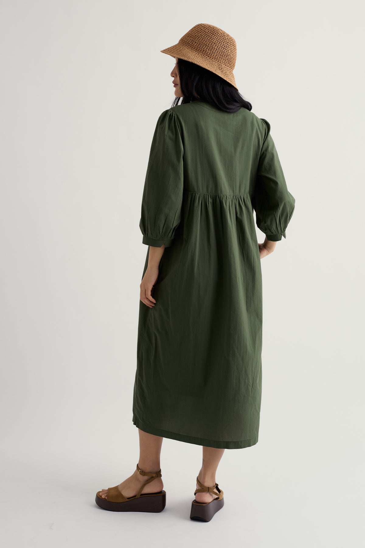 Earth Colours Kaftan Dress in GOTS-Certified Organic Cotton Voile