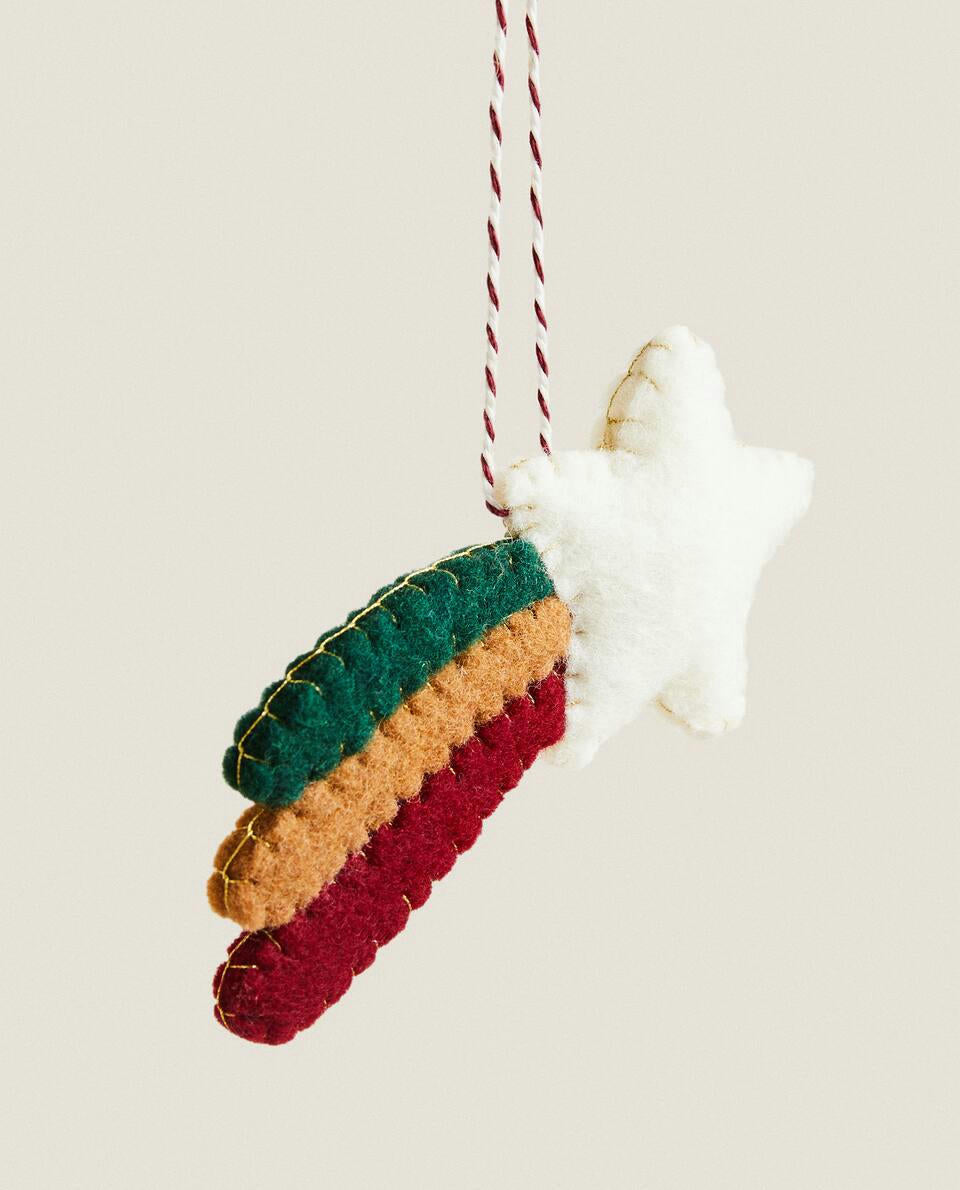 FELT STAR CHRISTMAS DECORATION