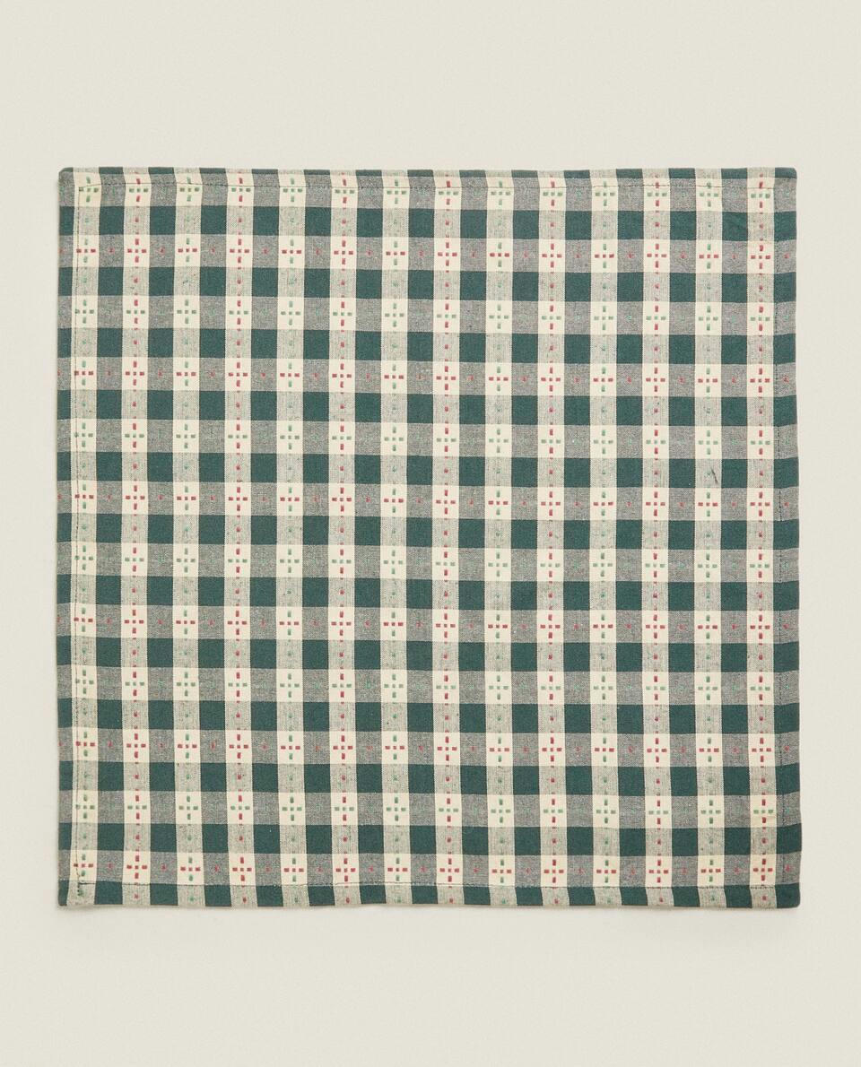 PACK OF CHECK CHRISTMAS NAPKINS (PACK OF 2)