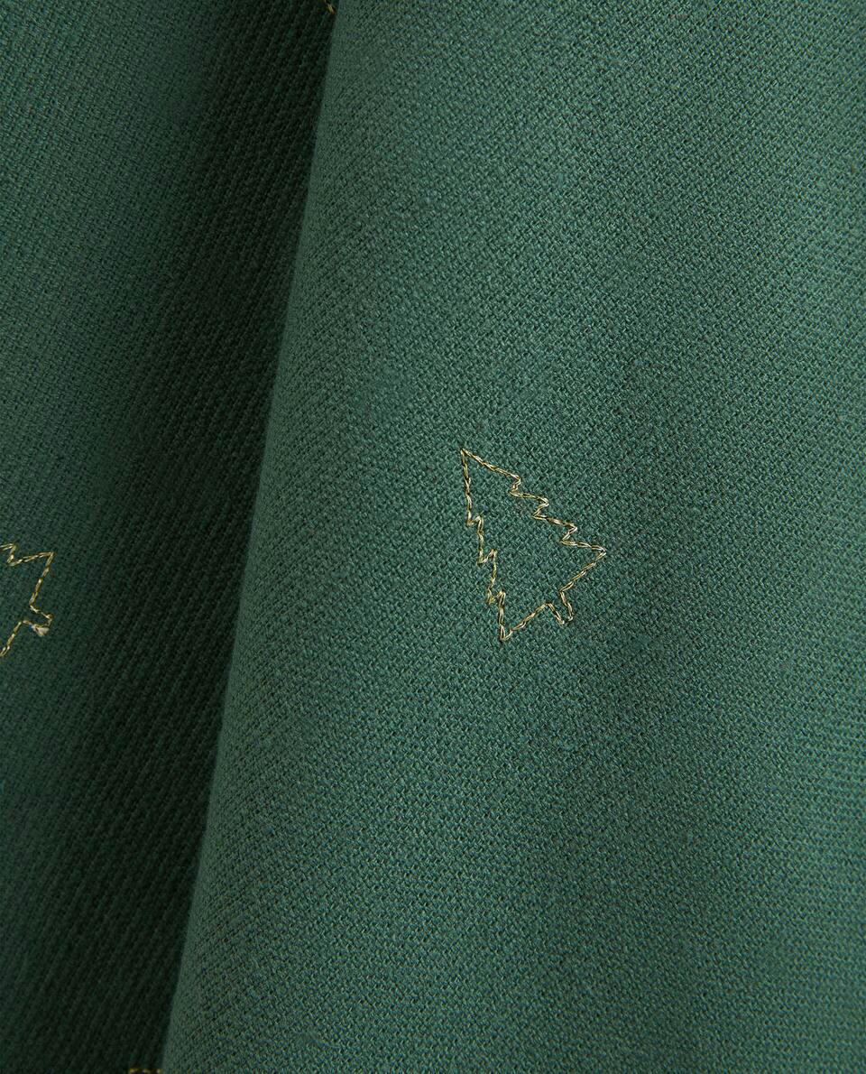 EMBROIDERED CHRISTMAS TREE COTTON TEA TOWEL