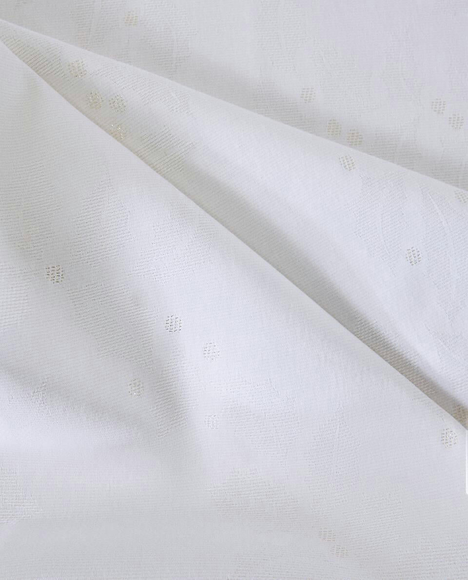 CHRISTMAS GLITTERY FLORAL JACQUARD TABLECLOTH