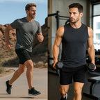 3-Pack Men's 2 in 1 Stretch Active Quick Dry Gym Running Shorts With Liner