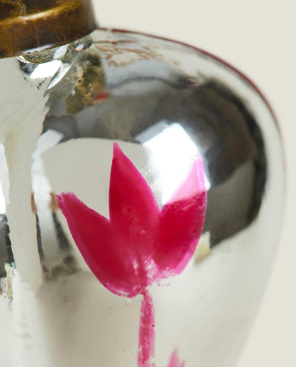 GLASS HEART CHRISTMAS DECORATION