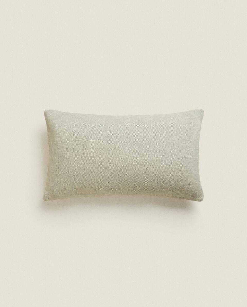 LINEN AND VELVET CUSHION COVER