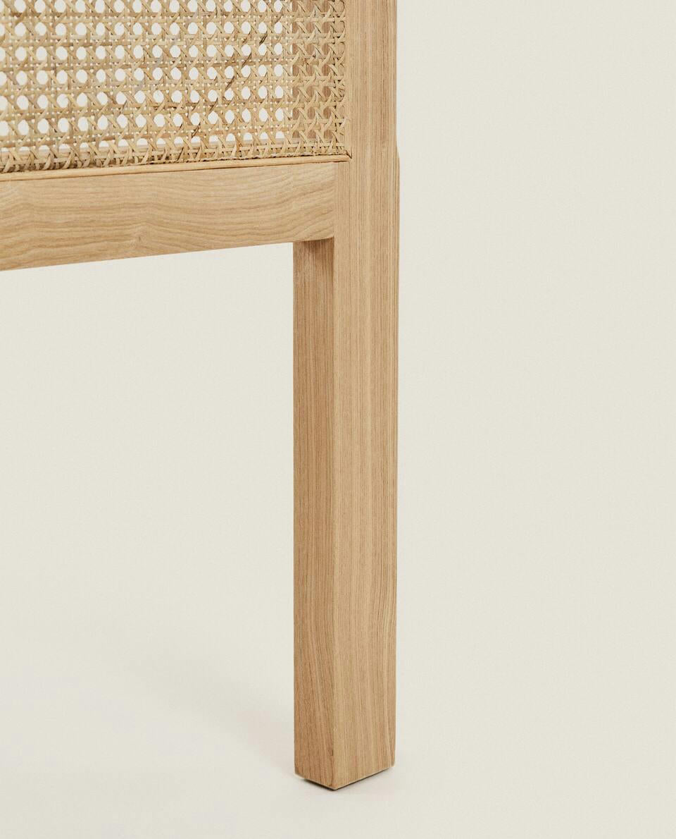 ASH AND RATTAN HEADBOARD