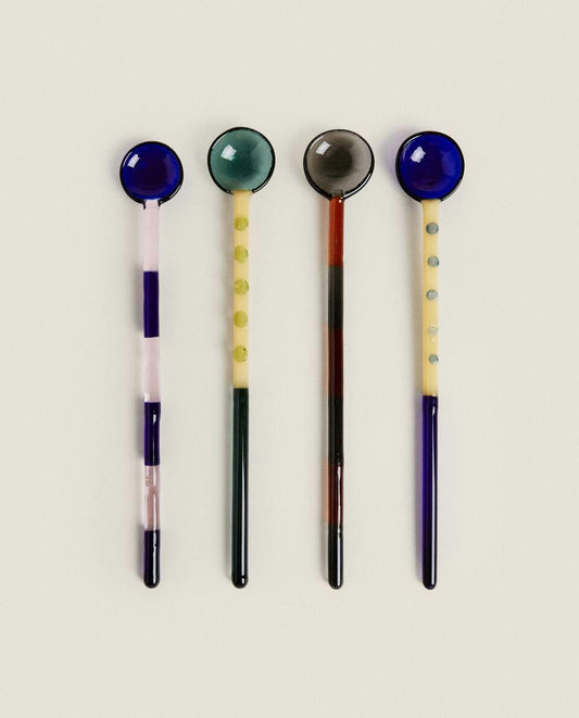 PACK OF BOROSILICATE GLASS DESSERT SPOONS (PACK OF 4)
