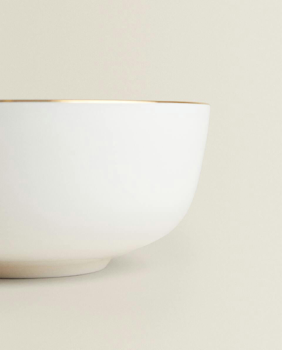 RIMMED BONE CHINA BOWL