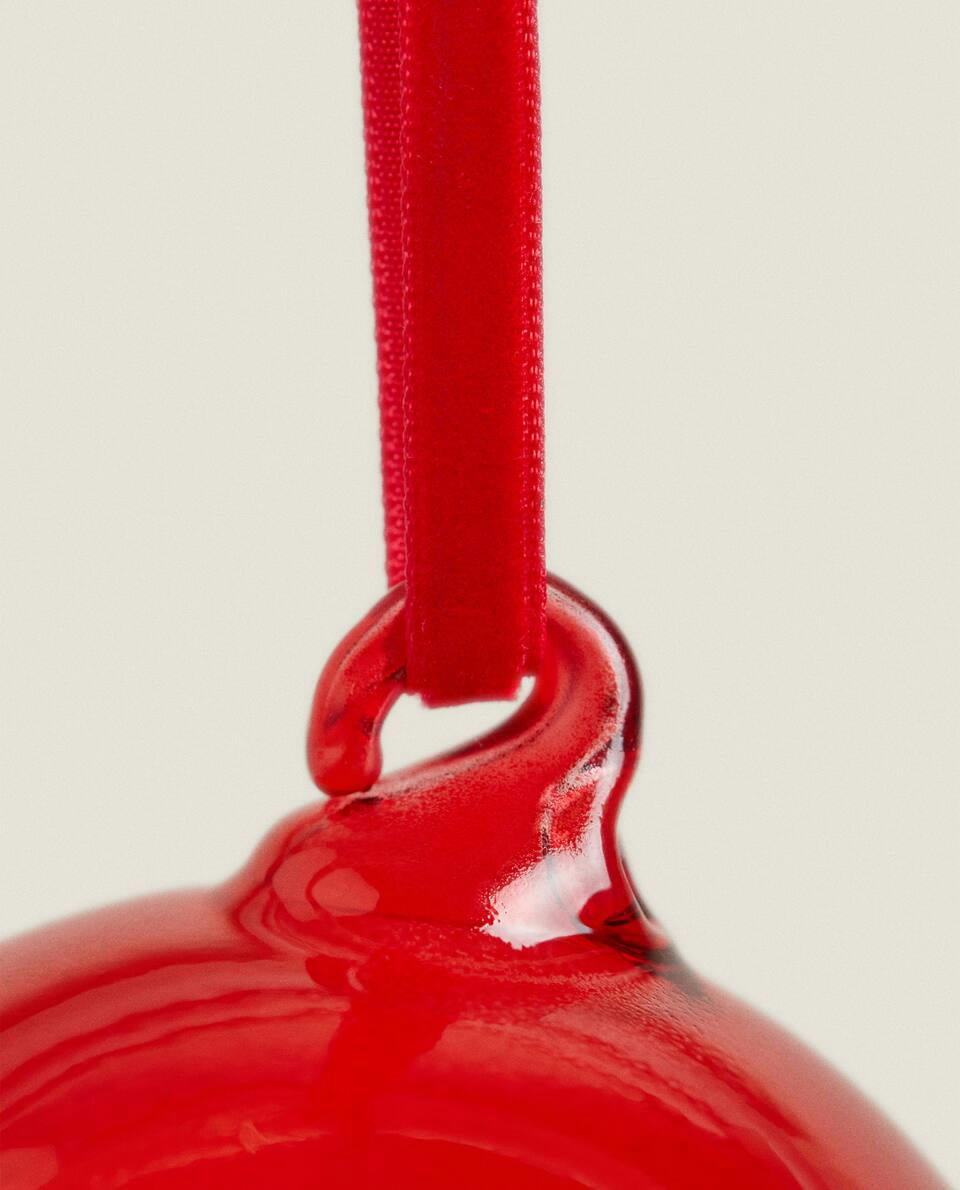 CHRISTMAS PLAIN GLASS BAUBLE DECORATION