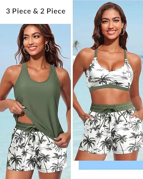 3 Piece Tankini with Shorts🔥Buy 2 Free Shipping