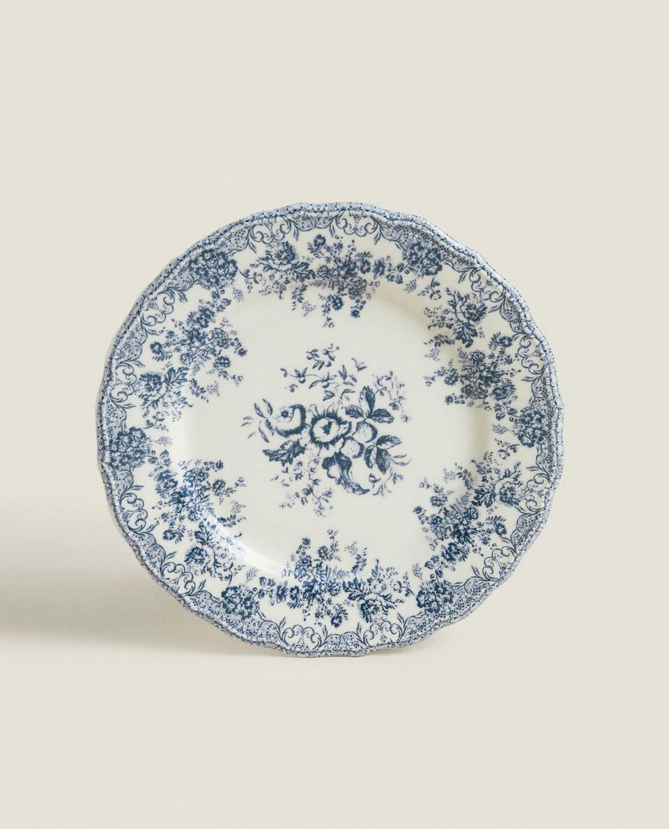 FLORAL EARTHENWARE DINNER PLATE