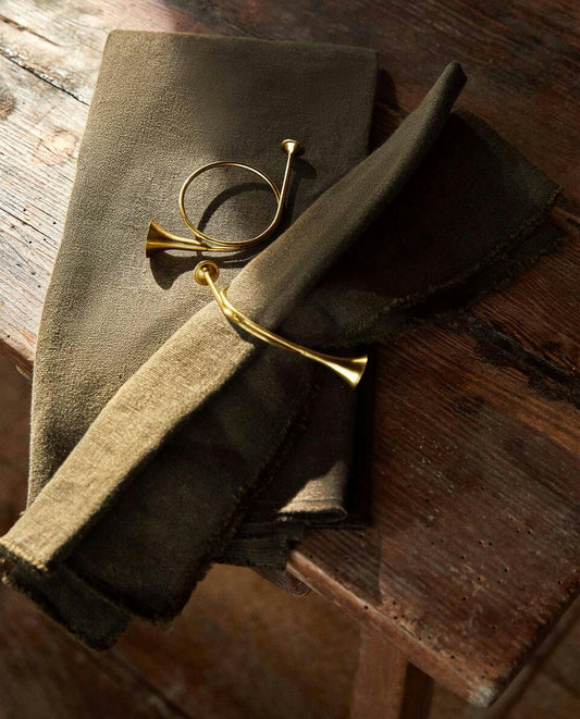 PACK OF CHRISTMAS TRUMPET NAPKIN RINGS (PACK OF 2)