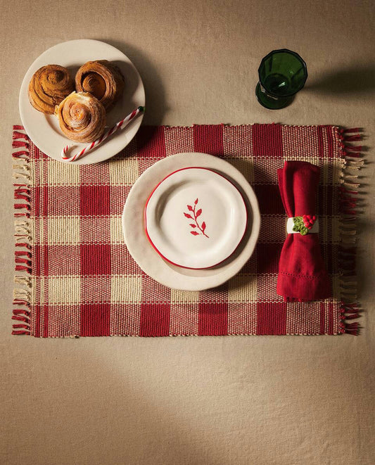PACK OF CHECK CHRISTMAS PLACEMATS (PACK OF 2)