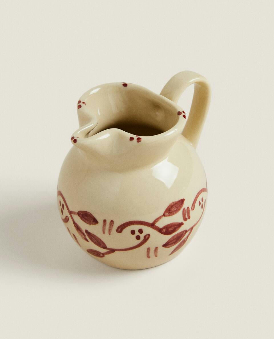 PAINTED CERAMIC CHRISTMAS JUG
