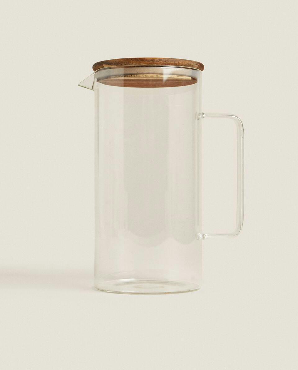 BOROSILICATE GLASS JUG WITH LID