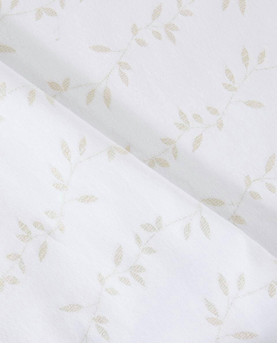 SPARKLY CHRISTMAS LEAF COTTON TABLECLOTH