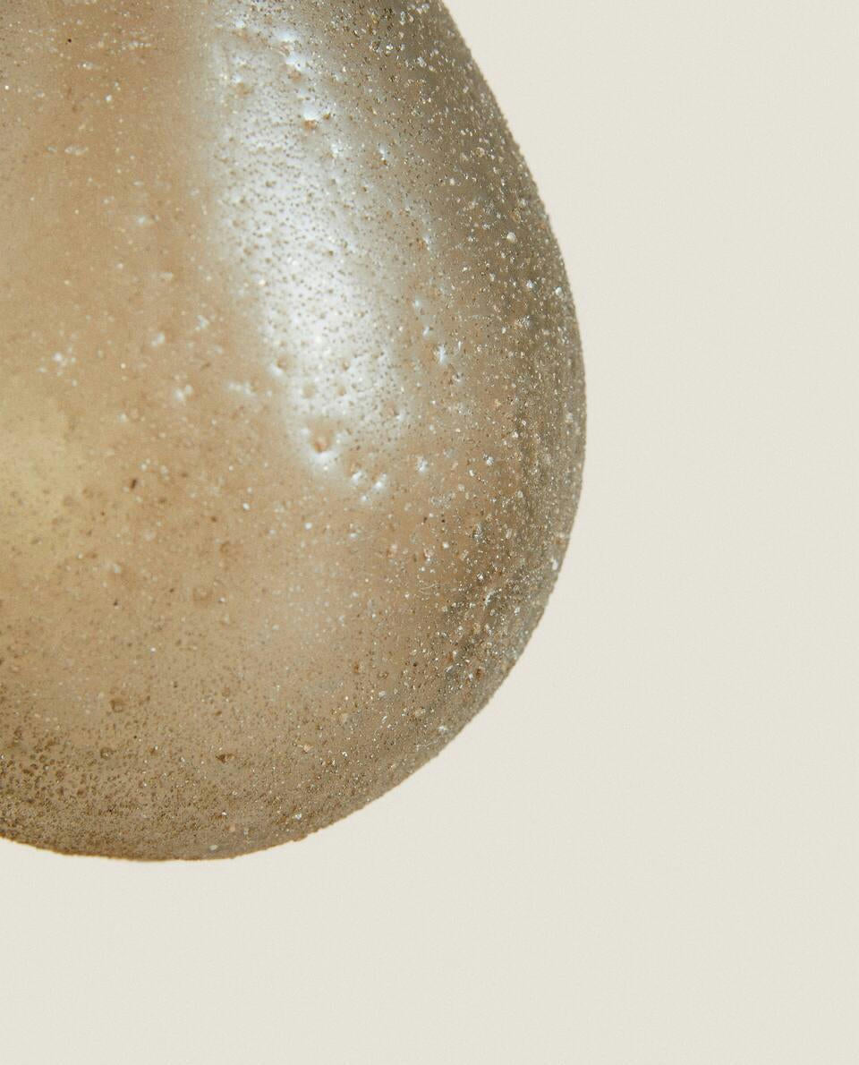 MERCURISED GLASS CHRISTMAS PEAR DECORATION