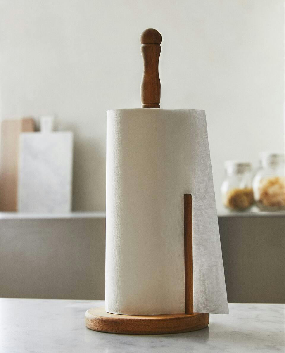 ACACIA WOOD ROLL HOLDER