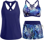 3 Piece Tankini with Shorts🔥Buy 2 Free Shipping