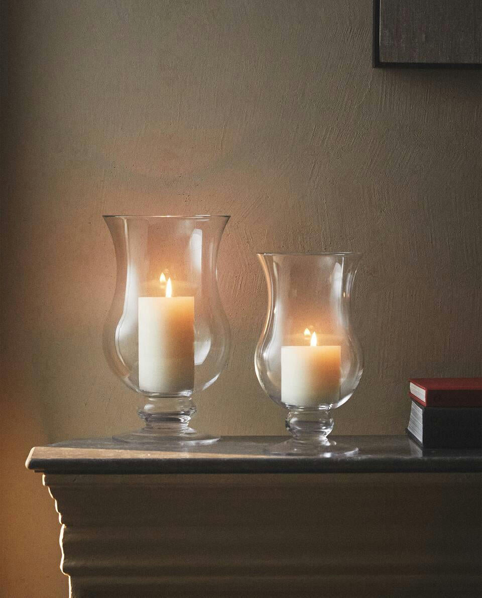 GLASS CANDLEHOLDER VASE