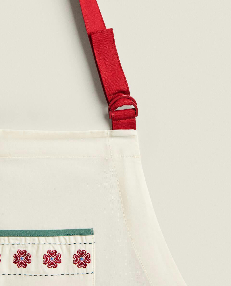 ADULT CHRISTMAS COTTON AND LINEN APRON