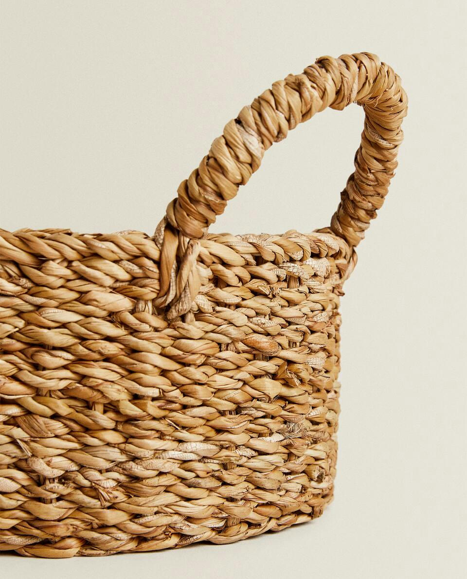BRAIDED BASKET WITH HANDLES