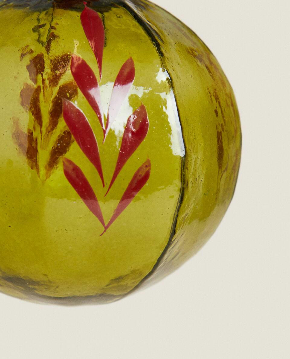 GLASS CHRISTMAS BAUBLE DECORATION