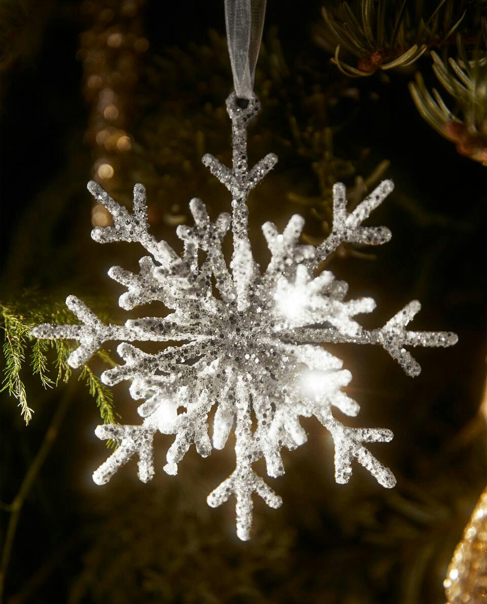 GLITTERY CHRISTMAS SNOWFLAKE DECORATION