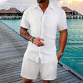 Men's Casual Set –Sleeve Shirt & Shorts, Loose and Comfortable for the Beach and Leisure 👕👖