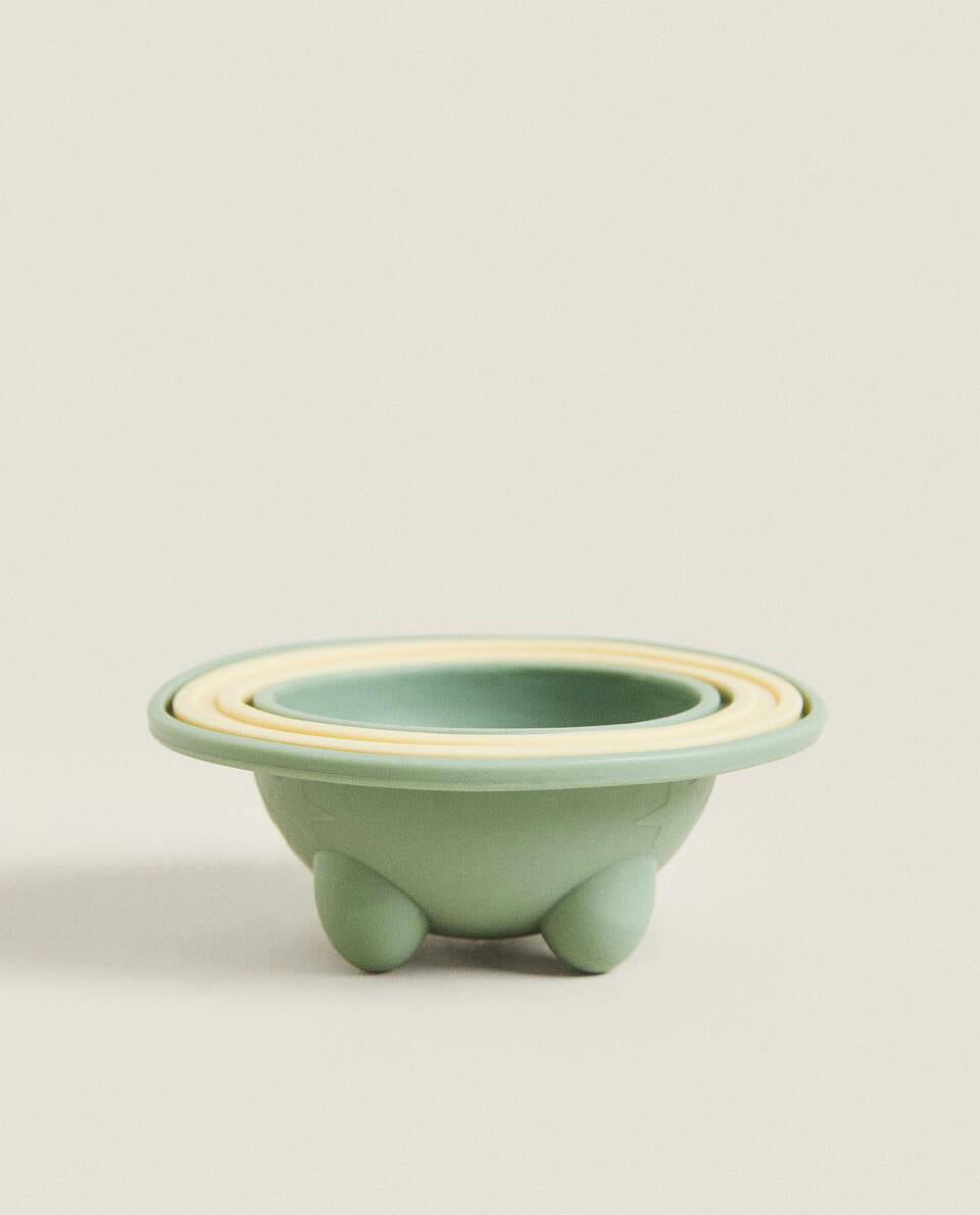 SILICONE EGG CUP WITH PLANETS