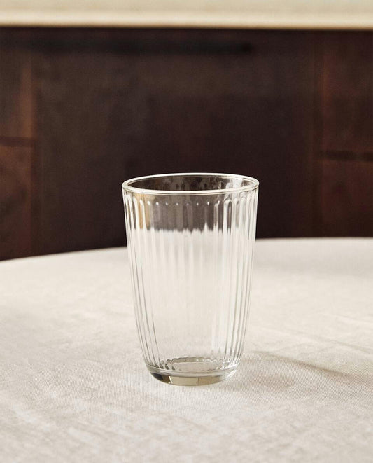 LINE GLASS SOFT DRINK TUMBLER