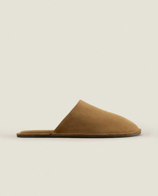 MINIMALIST LEATHER MULE SLIPPERS