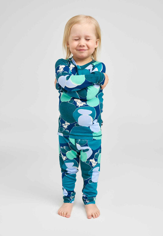 Toddlers' wool mix base-layer set Moomin Trivsam