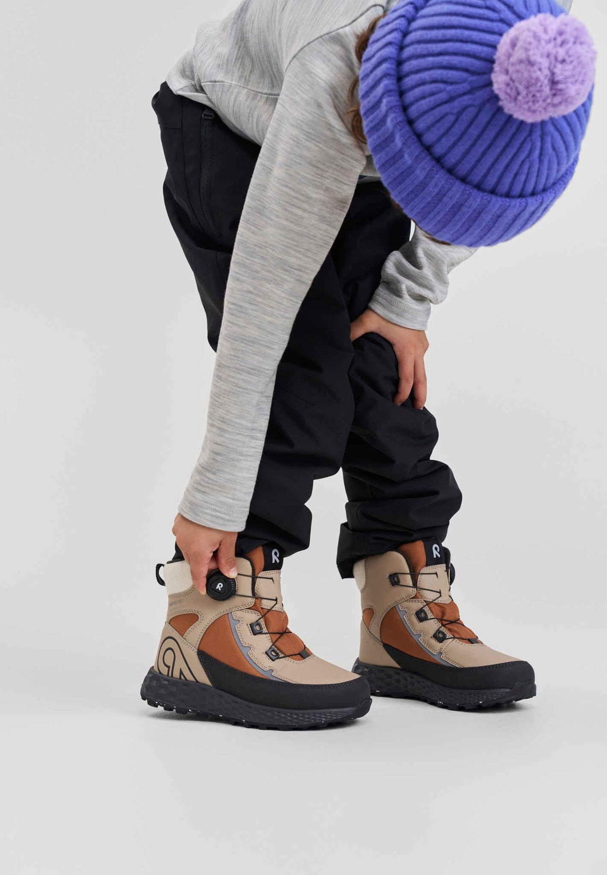Kids' waterproof winter shoes Hallava Quicklock