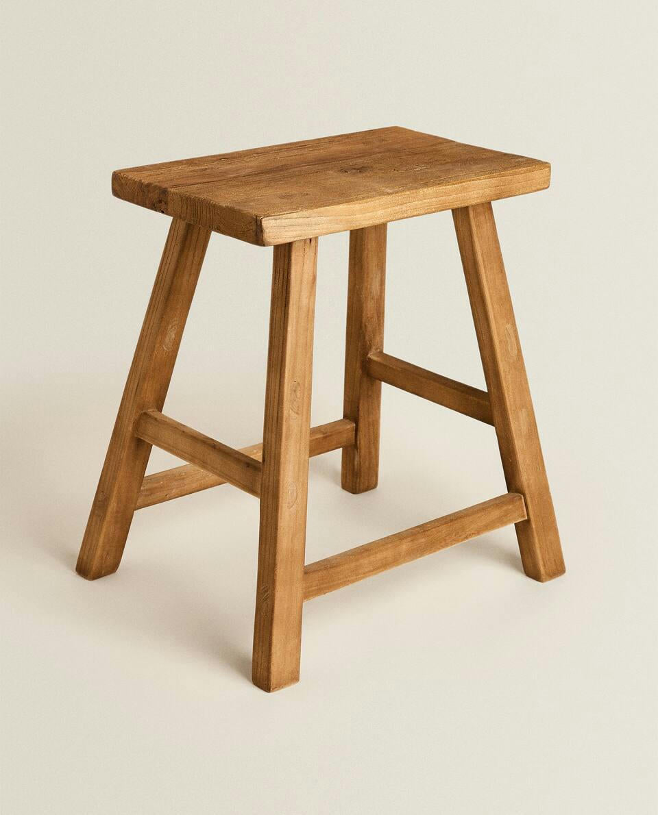 ELM WOOD STOOL