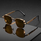 Vintage Steampunk Square Metal Frame Glasses