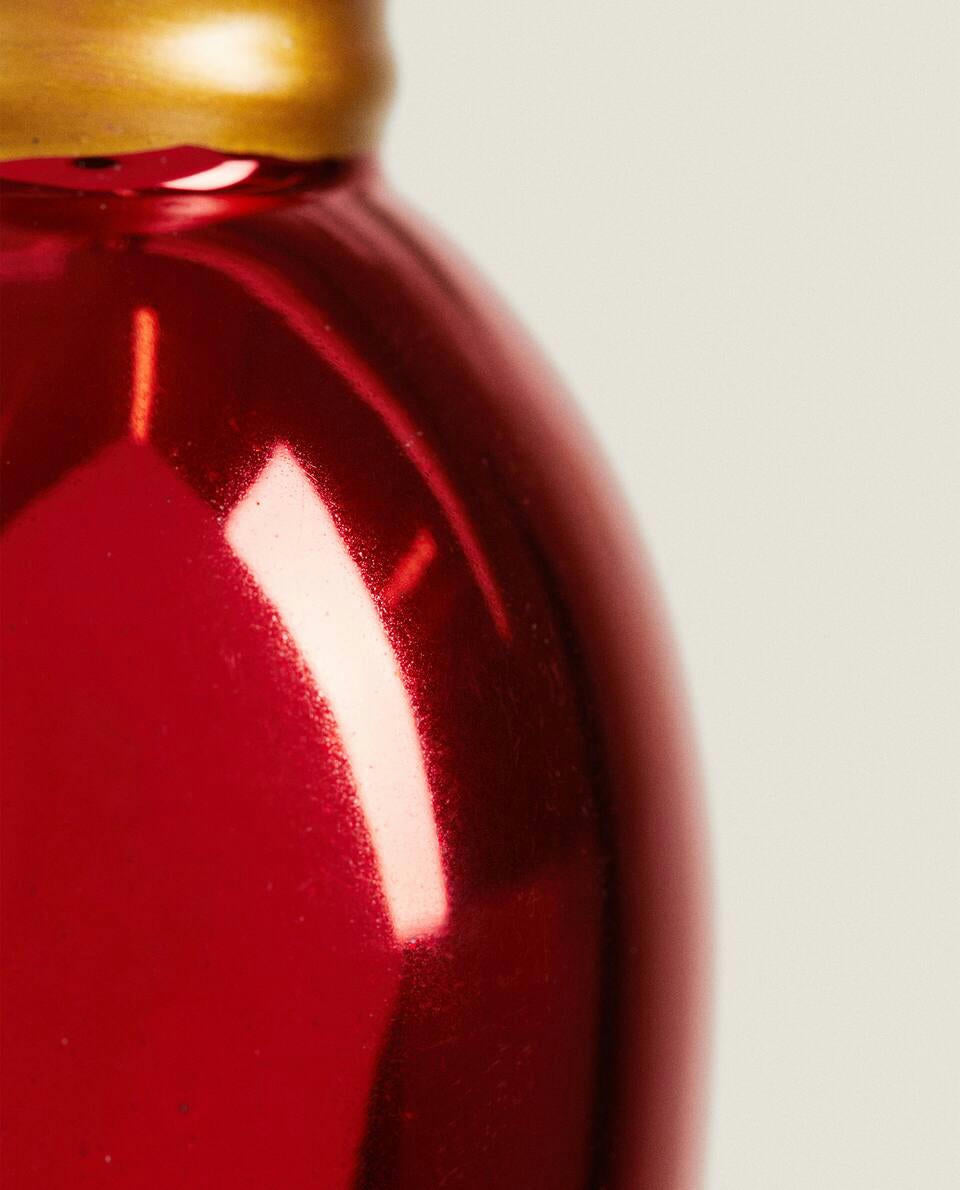 GLASS LIGHT BULB CHRISTMAS DECORATION