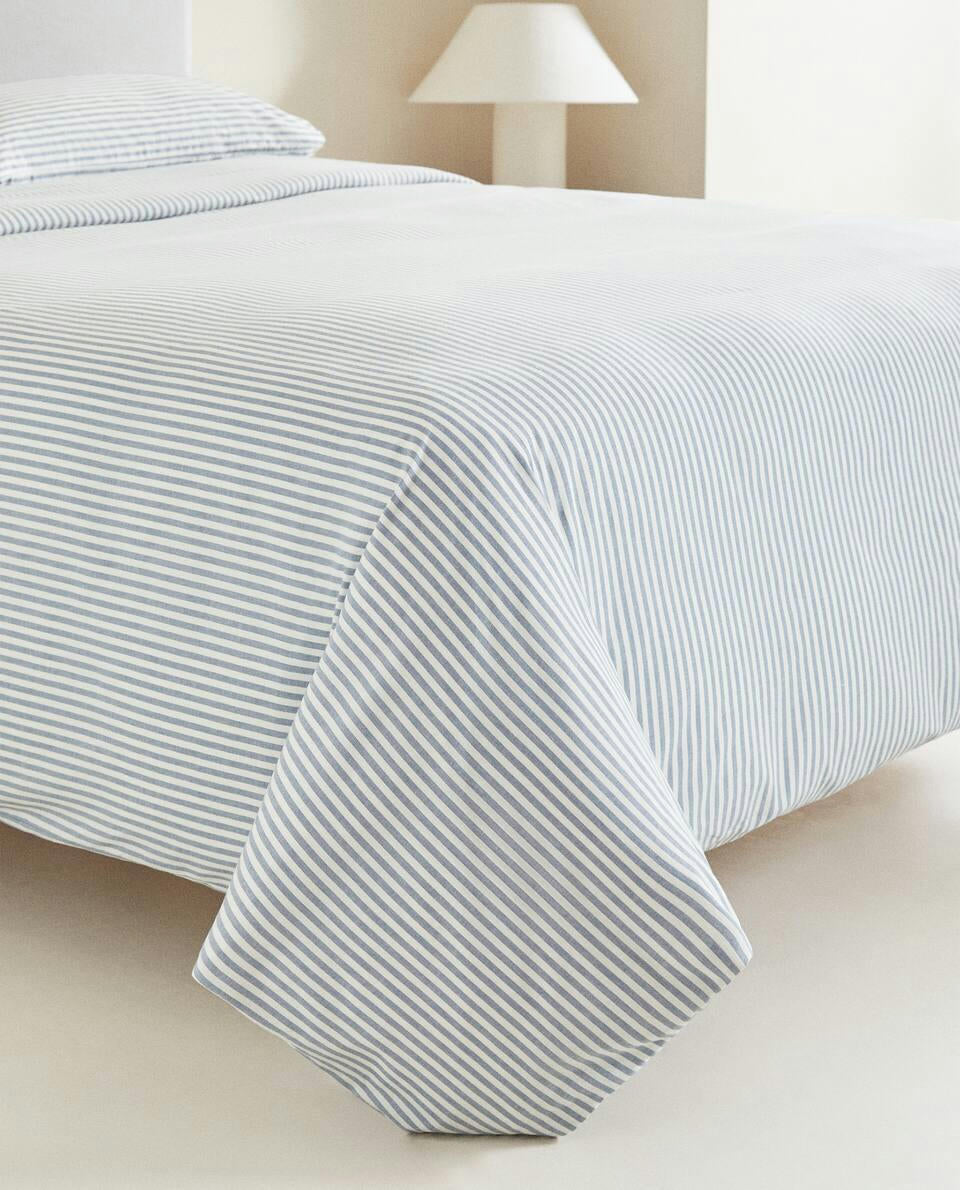 DUVET COVER WITH NARROW STRIPES