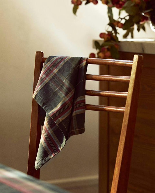 PACK OF TARTAN COTTON CHRISTMAS NAPKINS (PACK OF 2)